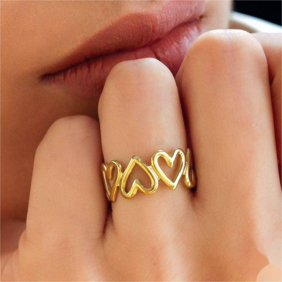 ANILLO CORAZONCITOS: Romántico y Delicado