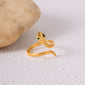 ANILLO DE SERPIENTE ENCHAPADO EN ORO: Elegancia y Misterio 🐍💎 (Disponible solo en Arequipa)