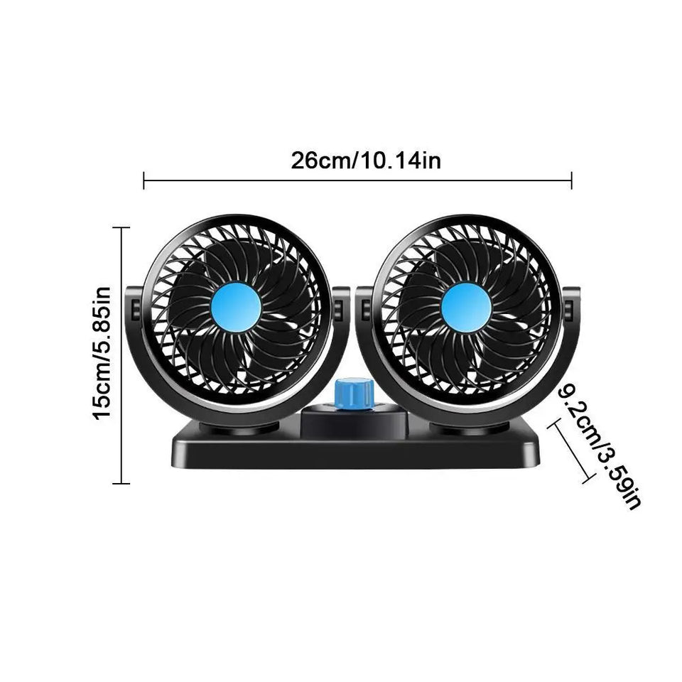 VENTILADOR DOBLE PARA AUTO: La Solución Ideal para un Viaje Refrescante y Confortable